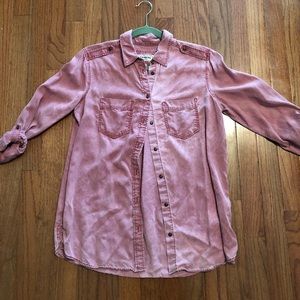 Pink button-up